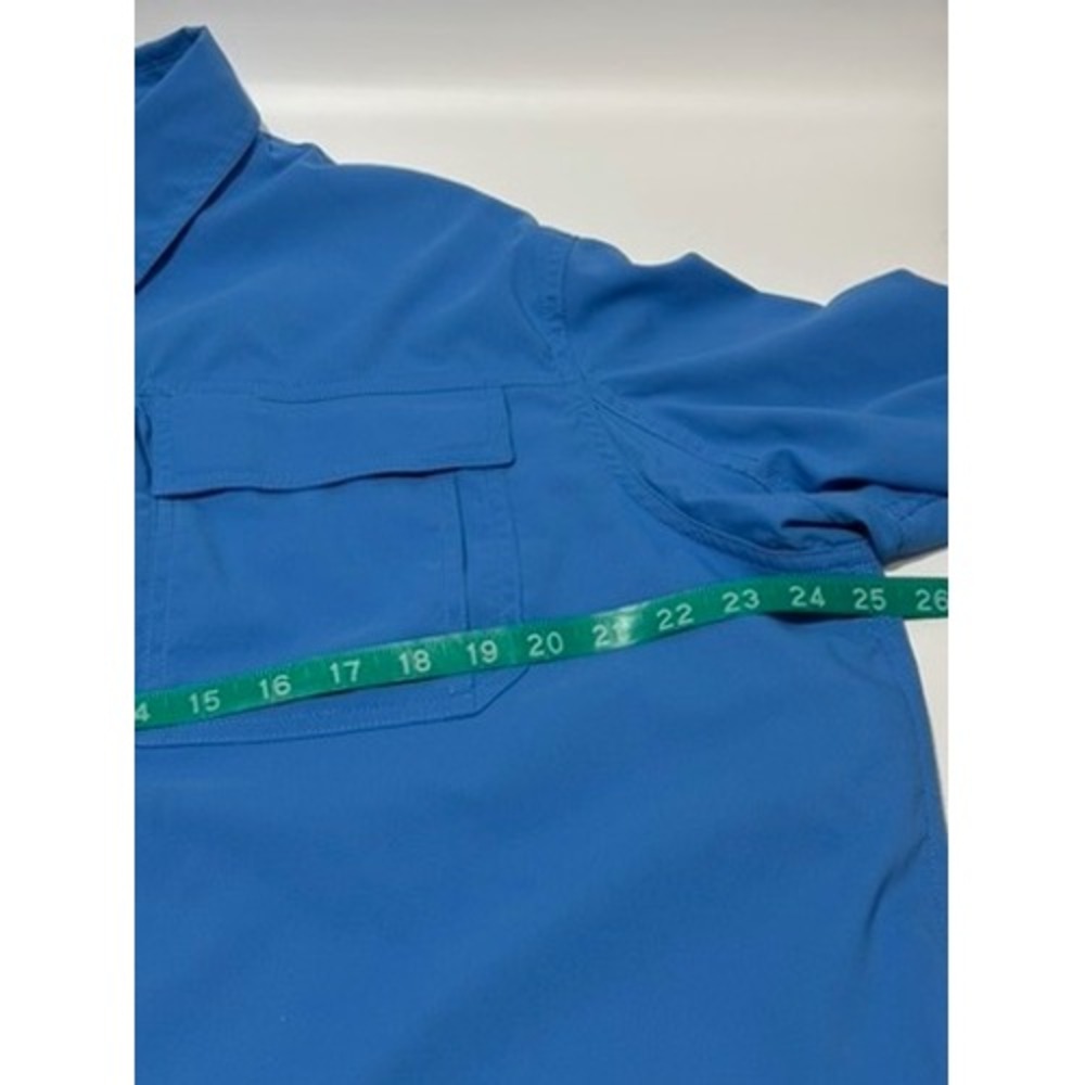 Duluth Trading Co‎ Untucked XL Blue Long Sleeve Fishing Shirt Vented Button Down - Picture 6 of 8